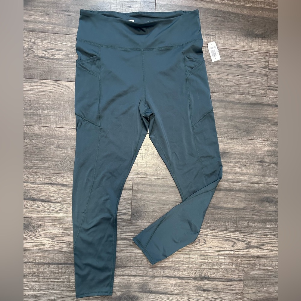 Warehouse One - NEW Green High-Waisted Leggings